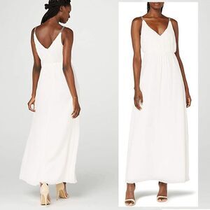 Pink Blush Elegant Sleeveless Beaded Classy Wedding Prom Maxi Dress SIZE XS NWT